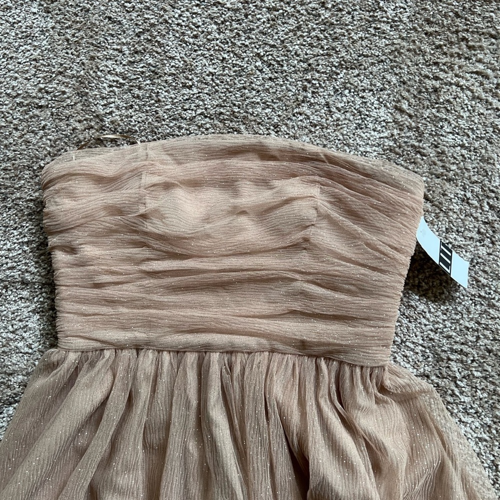 Keepsake | Strapless High- Low Gold Gown - Picture 2 of 6